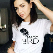 Load image into Gallery viewer, MAMA BIRD, White Boyfriend Tee, Mama Bird, Mama Bird Tee, Mama Bird T-shirt, Mama Bird Shirt, Mama Bird, Mama Bird Top