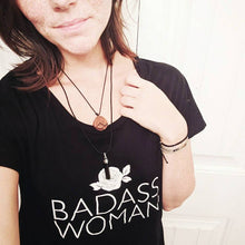 Load image into Gallery viewer, BADASS WOMAN, Rose, Badass Woman Tshirt, Badass Women Tshirt, Badass Woman Shirt, Badass Woman