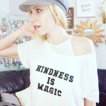 Load image into Gallery viewer, KINDNESS IS MAGIC Off Shoulder Tee, Kindness Tee, Kindness Is Magic, Kindness Matters, Be Kind Tee, Kind Tee, Kindness Is Magical