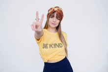 Load image into Gallery viewer, BE KIND Tee, Be Kind tshirt, Be Kind Tshirts, Be Kind Tees, Be Kind Tops, Retro Be Kind, Be Kind Tees, Kindness Tops