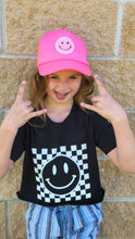 Load image into Gallery viewer, Checkered Happy Smiley Face Tee