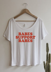 Babes Support Babes - Red Ink Tee