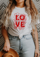 Load image into Gallery viewer, LOVE, Floral - Boyfriend Tee