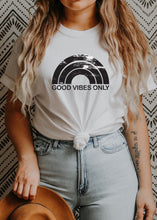 Load image into Gallery viewer, Good Vibes Only Rainbow - Boyfriend Tee