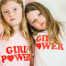 Load image into Gallery viewer, GIRL POWER Tshirt - Pink &amp; White