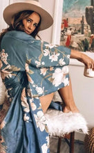Load image into Gallery viewer, Bohemian Blue Peacock Kimono *QUICK SHIP*