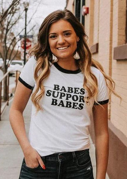 Babes Support Babes - Retro Fitted Ringer
