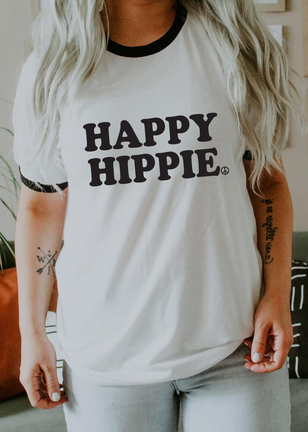Happy Hippie  - Retro Fitted Ringer