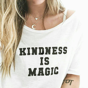 KINDNESS IS MAGIC Off Shoulder Tee, Kindness Tee, Kindness Is Magic, Kindness Matters, Be Kind Tee, Kind Tee, Kindness Is Magical
