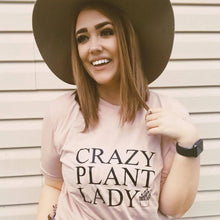 Load image into Gallery viewer, CRAZY PLANT LADY Tshirt, White Marble Tank, Plant Obsessed, Plant Tshirt, Plant Lady Tshirt, Crazy Plant Lady Tee, Crazy Plant Lady T