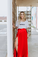 Load image into Gallery viewer, HONEY Tee, White Honey tshirt, Honey Tshirts, white tee, HONEY shirt