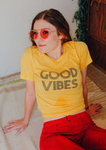 Load image into Gallery viewer, GOOD VIBES, Good Vibes tshirt, Good Vibes Tee, Good Vibes, Good Vibes Shirt, Good Vibes Top, Good Vibes Only