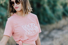 Load image into Gallery viewer, GOOD VIBES ONLY, Peach Tee, Good Vibes Only Tee, Good Vibes Shirt, Good Vibes Only Top, Good Vibes Tshirt, Good Vibes Tees, Good Vibes Only