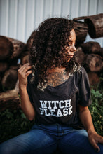 Load image into Gallery viewer, WITCH PLEASE, Gray Off Shoulder, Witch Please, Witch Please Tee, Witch Tees, Witchy Tshirts, Witch Please Shirts, Witch Tshirts