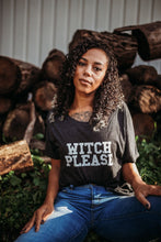 Load image into Gallery viewer, WITCH PLEASE, Gray Off Shoulder, Witch Please, Witch Please Tee, Witch Tees, Witchy Tshirts, Witch Please Shirts, Witch Tshirts