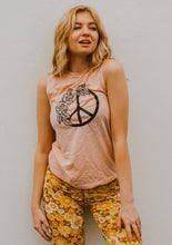 Load image into Gallery viewer, Peace Floral - Soft Muscle Tank